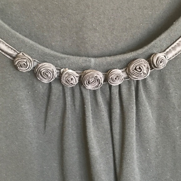 CROFT & BARROW Cotton Rosette Scoop Neck Tunic Dressy Tee Women’s Plus Size 3X - Picture 4 of 15